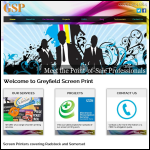 Screen shot of the Greyfield Screen Print Ltd website.