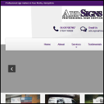 Screen shot of the Add Signs Ltd website.