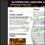 Screen shot of the Alternative Lighting Solutions Ltd website.