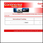 Screen shot of the Continental Courier Ltd website.