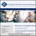 Screen shot of the Alexander Kane Financial Management Ltd website.