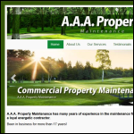 Screen shot of the Aad Property Maintenance Company Ltd website.