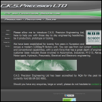 Screen shot of the CKS Precision Ltd website.