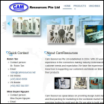 Screen shot of the Cam Resource Ltd website.
