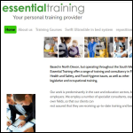 Screen shot of the Aessential Training Ltd website.