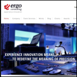 Screen shot of the Ergo Events Ltd website.