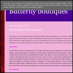 Screen shot of the Butterfly Boutiques Retail Ltd website.