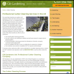 Screen shot of the GB Gardeners Ltd website.