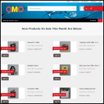 Screen shot of the AMO PRODUCTS website.