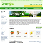 Screen shot of the GreenVits website.