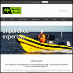 Screen shot of the Sentry Boats Ltd website.