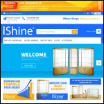 Screen shot of the Ishine shop website.