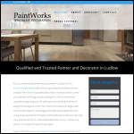Screen shot of the PaintWorks Specialist Decoration website.
