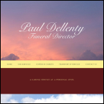Screen shot of the Paul Dellenty Funeral Director website.