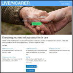 Screen shot of the Live In Carer website.