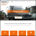 Screen shot of the Removals 24/7 website.