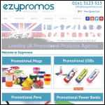 Screen shot of the Ezy Promos website.