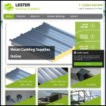 Screen shot of the Lester Roofing Supplies website.