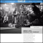 Screen shot of the Frames Up website.
