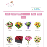 Screen shot of the Flowers By Post website.