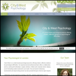 Screen shot of the City and West psychology website.