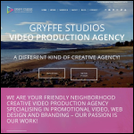 Screen shot of the Gryffe Studios Video Production website.