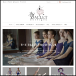 Screen shot of the Ballet Boutique website.
