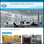 Screen shot of the Complete Clean Services website.