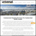Screen shot of the Universal Cleaning Services website.