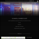Screen shot of the Scammells Barber Shop website.