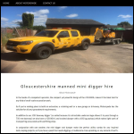 Screen shot of the Motorspade - Gloucestershire Mini Digger Hire website.