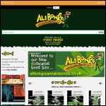 Screen shot of the AliBongo Cannabis Seeds website.