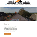 Screen shot of the First Roofing & Building website.