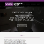 Screen shot of the Sense Bathrooms website.