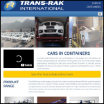 Screen shot of the Trans-Rak International website.