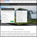 Screen shot of the Minibus and Coach Hire Gloucester website.