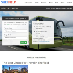 Screen shot of the Minibus and Coach Hire Sheffield website.