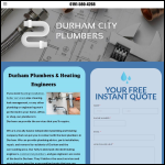 Screen shot of the Durham City Plumbers website.