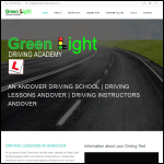 Screen shot of the Green Light Driving Academy website.
