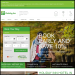 Screen shot of the Holiday Inn Leicester website.