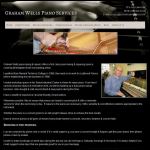 Screen shot of the Graham Wells Piano Tuning & Repairs website.