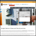 Screen shot of the Essex Burglar Alarms website.