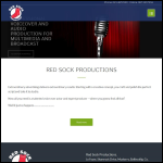 Screen shot of the Red Sock Productions website.