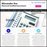 Screen shot of the Alexander Ene - Accountants in north London website.