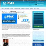 Screen shot of the PEAK Physiotherapy Ltd - Otley website.