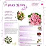 Screen shot of the Lisa's Flowers website.