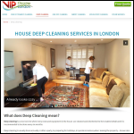 Screen shot of the VIP Cleaning Services London website.