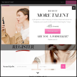 Screen shot of the Jobs in Beauty website.