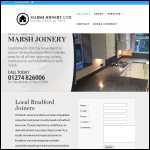 Screen shot of the Marsh Joinery Ltd website.