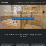 Screen shot of the Flush Bathrooms website.
